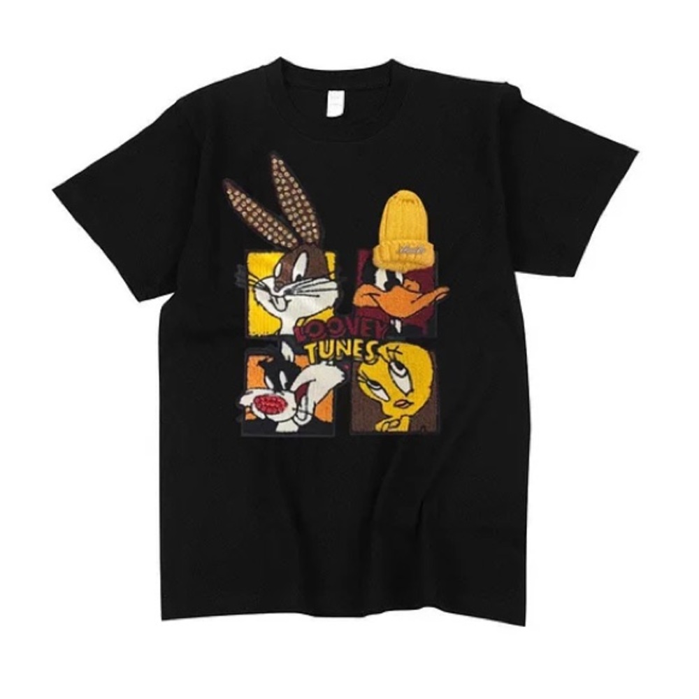 Warner Bros. Black Looney Tunes Short Sleeve Tee